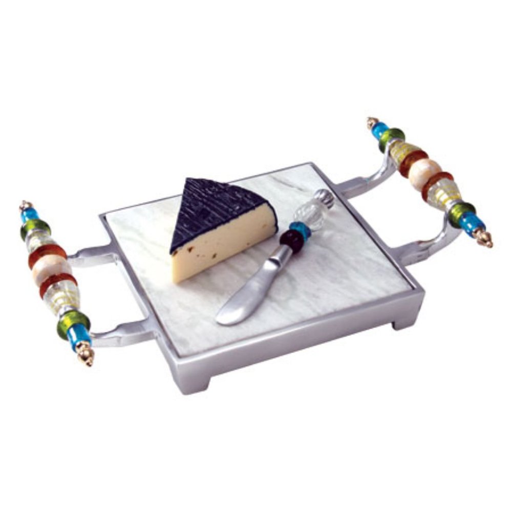 Marble Cheese Plate Tray with Spreader
